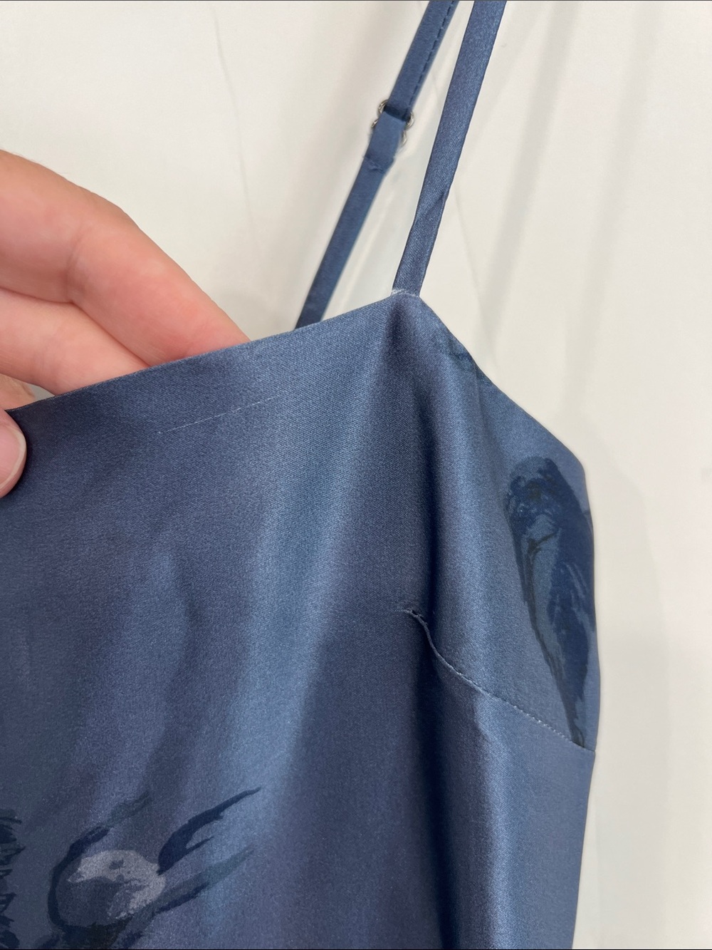 Reformation Blue Floral Satin Slip Gown - Picture 5 of 16
